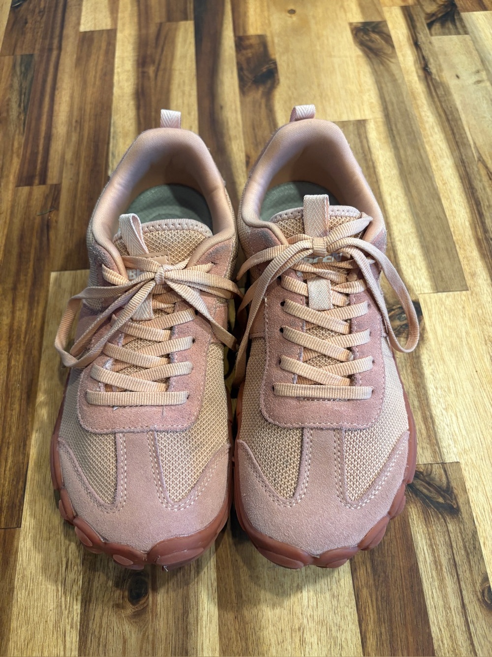 Women’s Dusty Pink Mesh & Suede Lifestyle Sneakers
